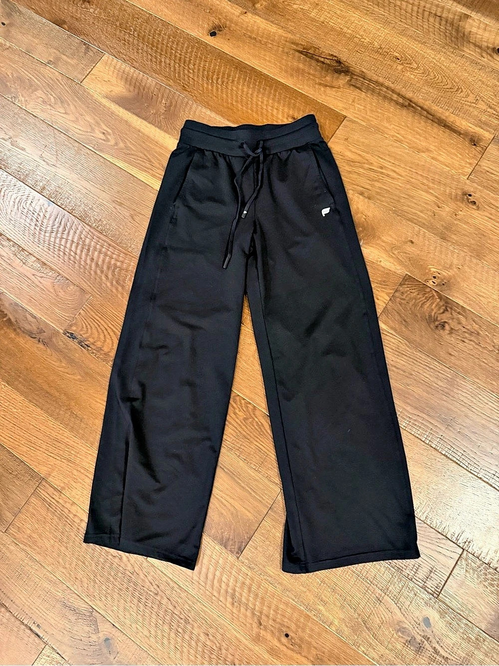 Fabletics Cozy Fleece Wide Leg Sweatpant Black